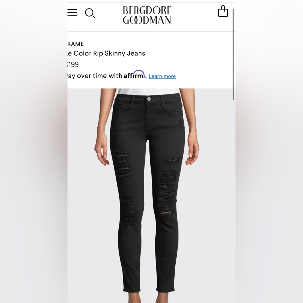 Frame Le Skinny distressed jeans size 28